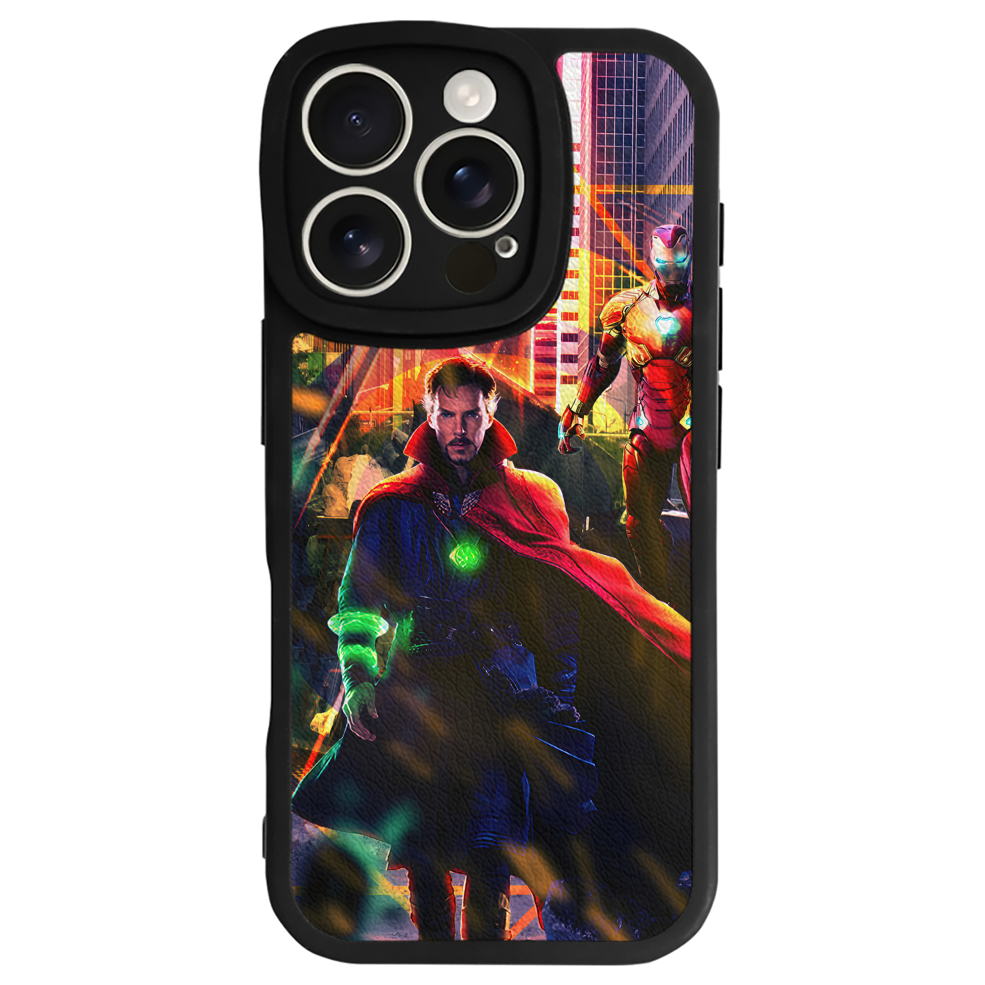 （画像用） アベンジャーズ The Avengers 【iPhone 16シリーズ対応】シリコンスマホケース（レザー調） 材質：シリコン
